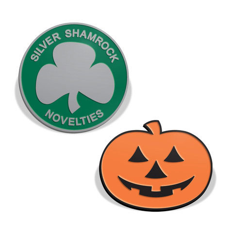 Silver Shamrock & Magic Pumpkin Pins by PinPinz.com