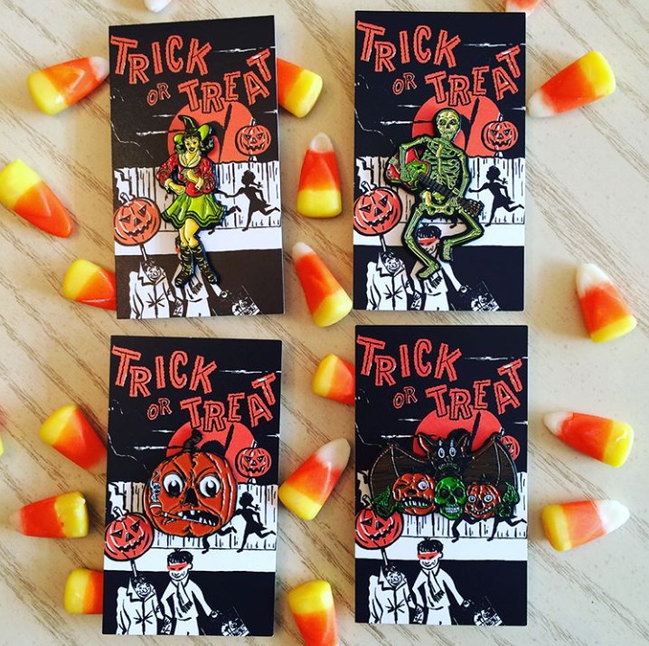 Vintage Halloween Pin Set by Macabre Manor