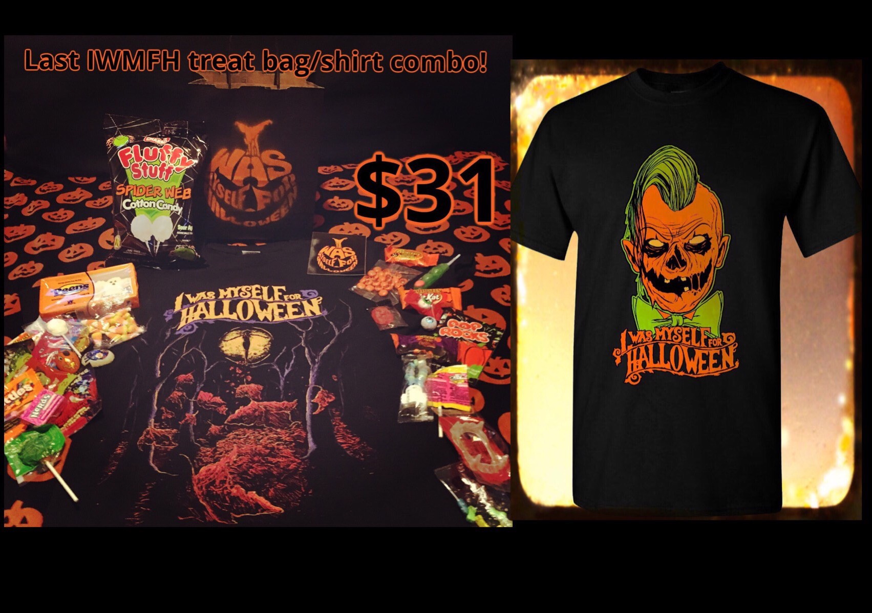 I Was Myself for Halloween Treat Bag