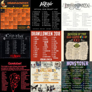 October 2018 Drawing Challenges