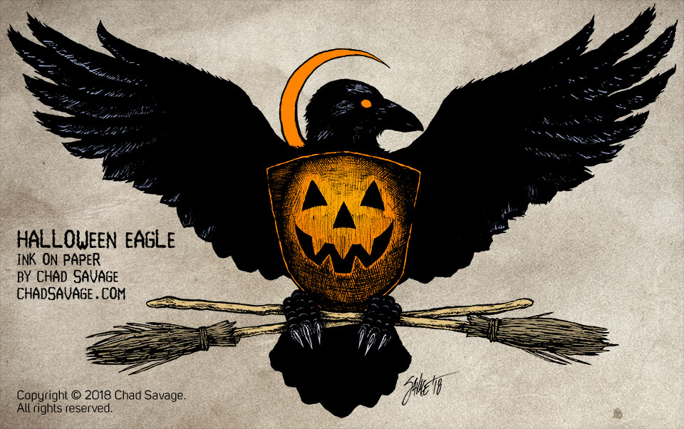 Halloween Eagle by Chad Savage